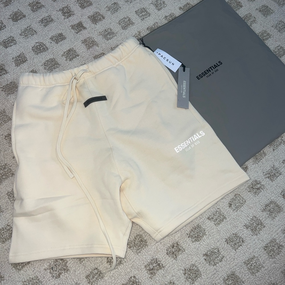 Authentic Fear of God Shorts- XS, Buttercream, Brand New
